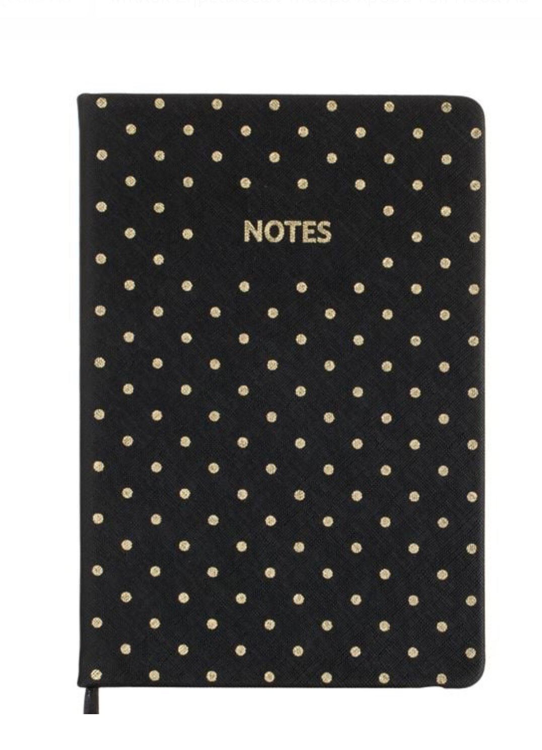 Siyah Gold Puantiyeli Defter