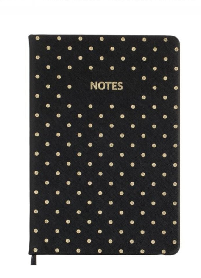 Siyah Gold Puantiyeli Defter