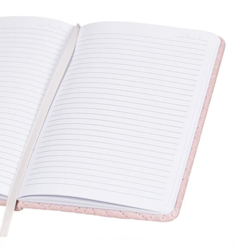 Pudra Kadife Dokulu Defter